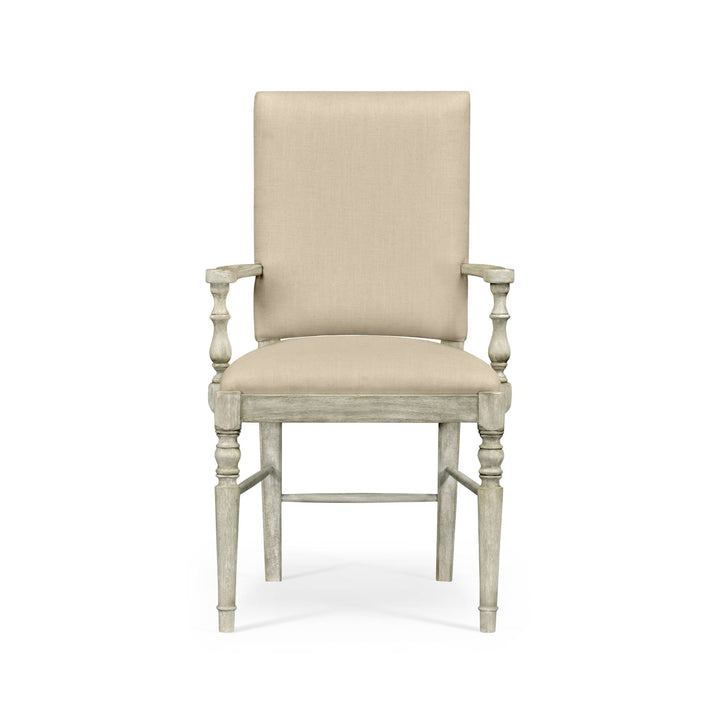 Casual Upholstered Dining Arm Chair in Mazo - Anyique Dark Grey - Jonathan Charles