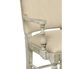Casual Upholstered Dining Arm Chair in Mazo - Anyique Dark Grey - Jonathan Charles