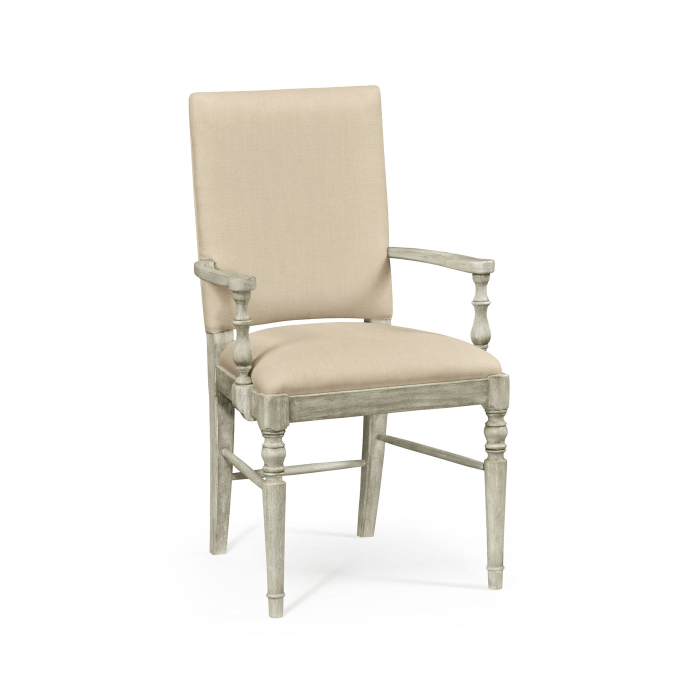 Casual Upholstered Dining Arm Chair in Mazo - Anyique Dark Grey - Jonathan Charles
