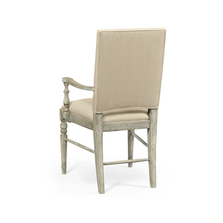 Casual Upholstered Dining Arm Chair in Mazo - Anyique Dark Grey - Jonathan Charles
