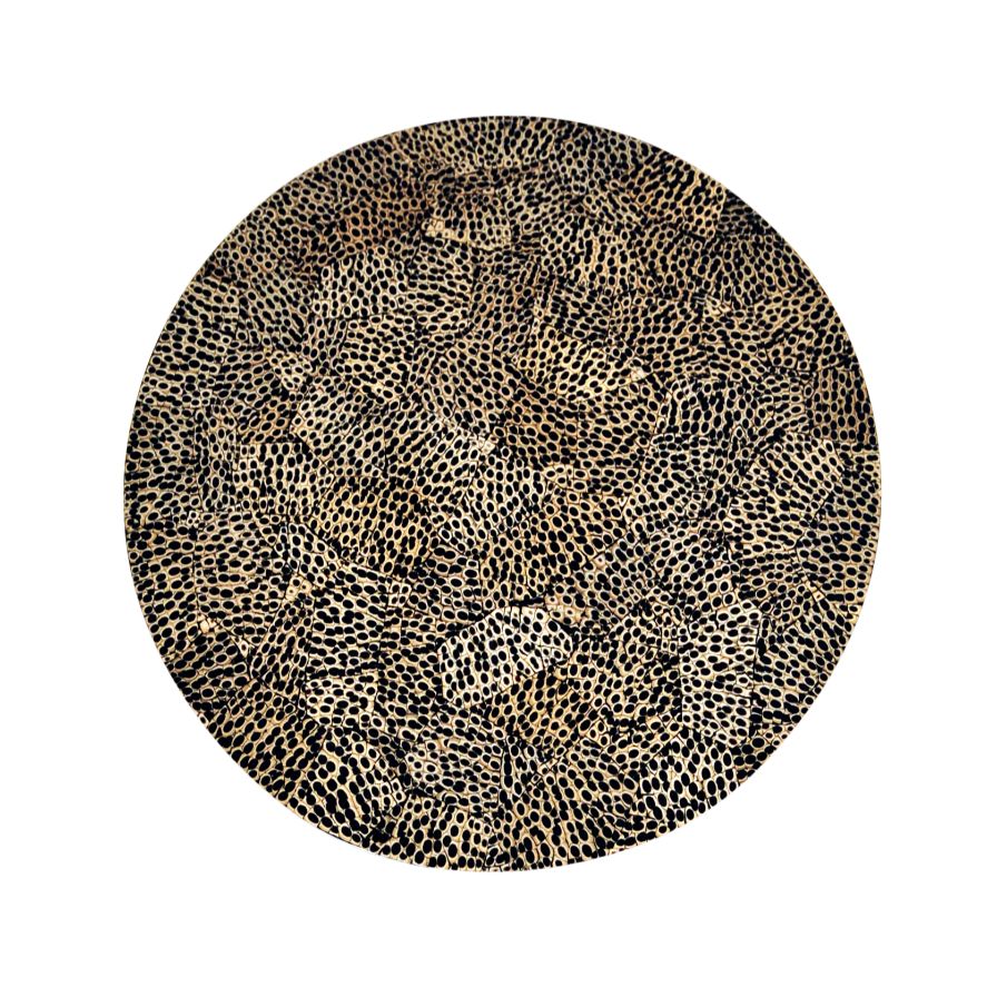 Emperor Gold Round Cut-Out Lamp Table