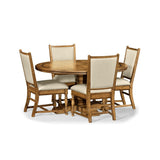 60" Round Light Brown Chestnut Dining Table