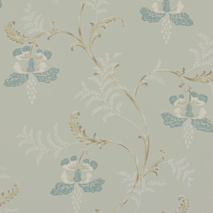 Bellflower Tapetprov - Aqua