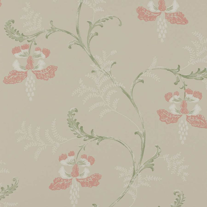 Bellflower Tapetprov - Pink/Green