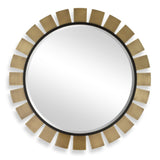 Toluca Round Brass Mirror - undefined