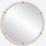 Cyprus White Round Mirror - undefined