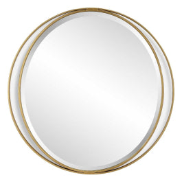 Rhodes Gold Round Mirror - undefined
