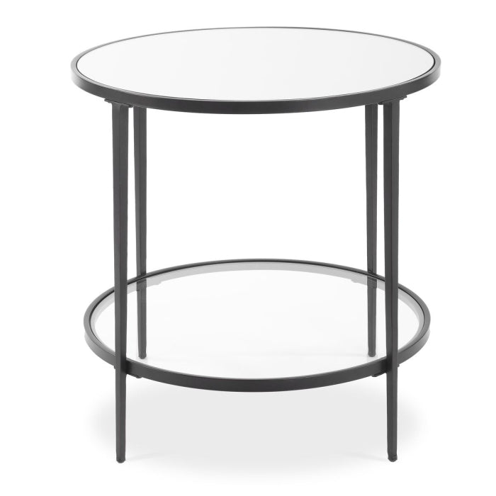 Asher Round Black Side Table - Keiichi