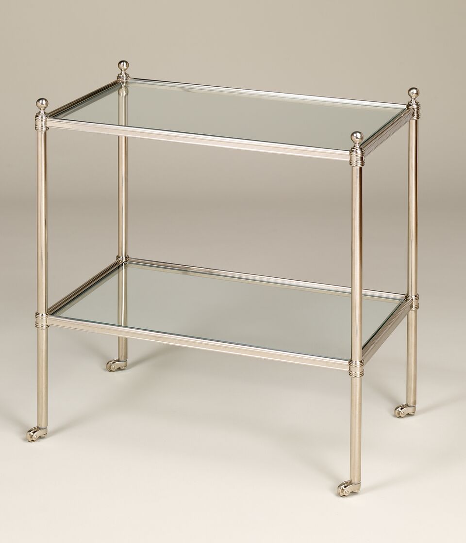 Portman etagär – Glass & Nickel