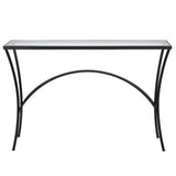 Alayna Console Table in Black Metal - undefined