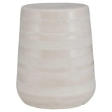 Desert Plains White Glaze Garden Stool - undefined