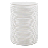 Borderline White Drum Table - undefined