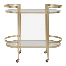 Isabelle Gold Bar Cart - undefined