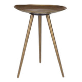 Lily Pad Antique Brass Accent Table - undefined