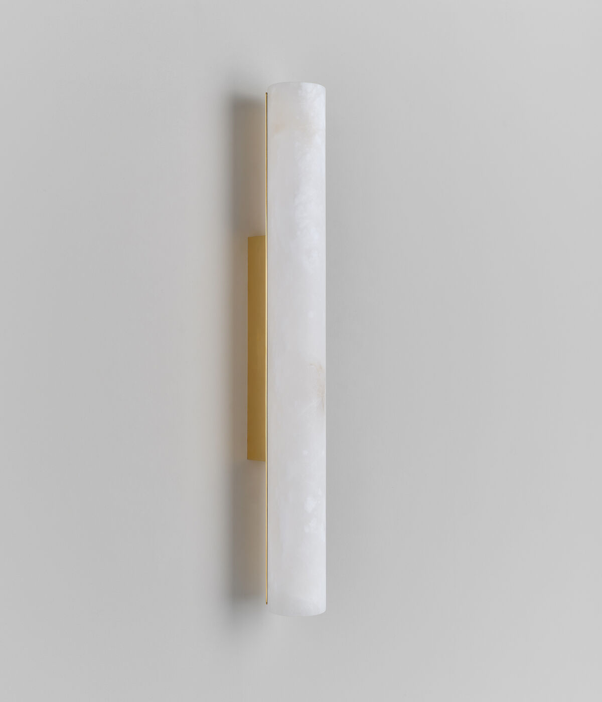 Lulworth Alabaster Vägglampa – Brass, Stor (H 75 cm)