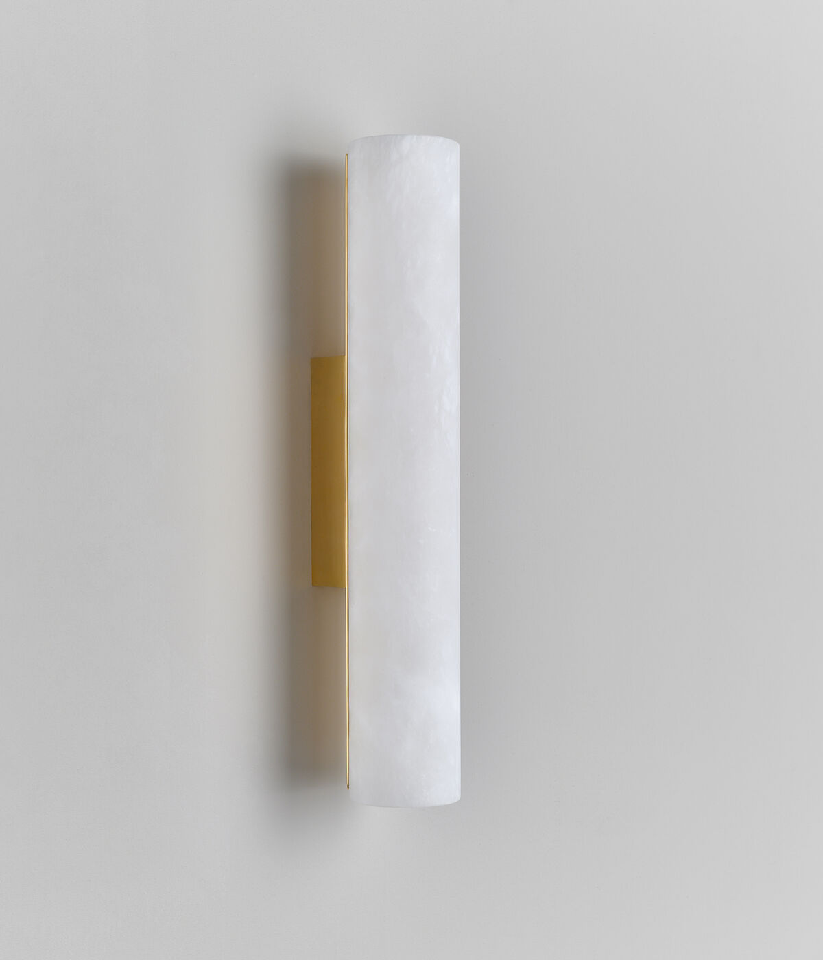 Lulworth Alabaster Vägglampa – Brass, Mellan (H 50 cm)