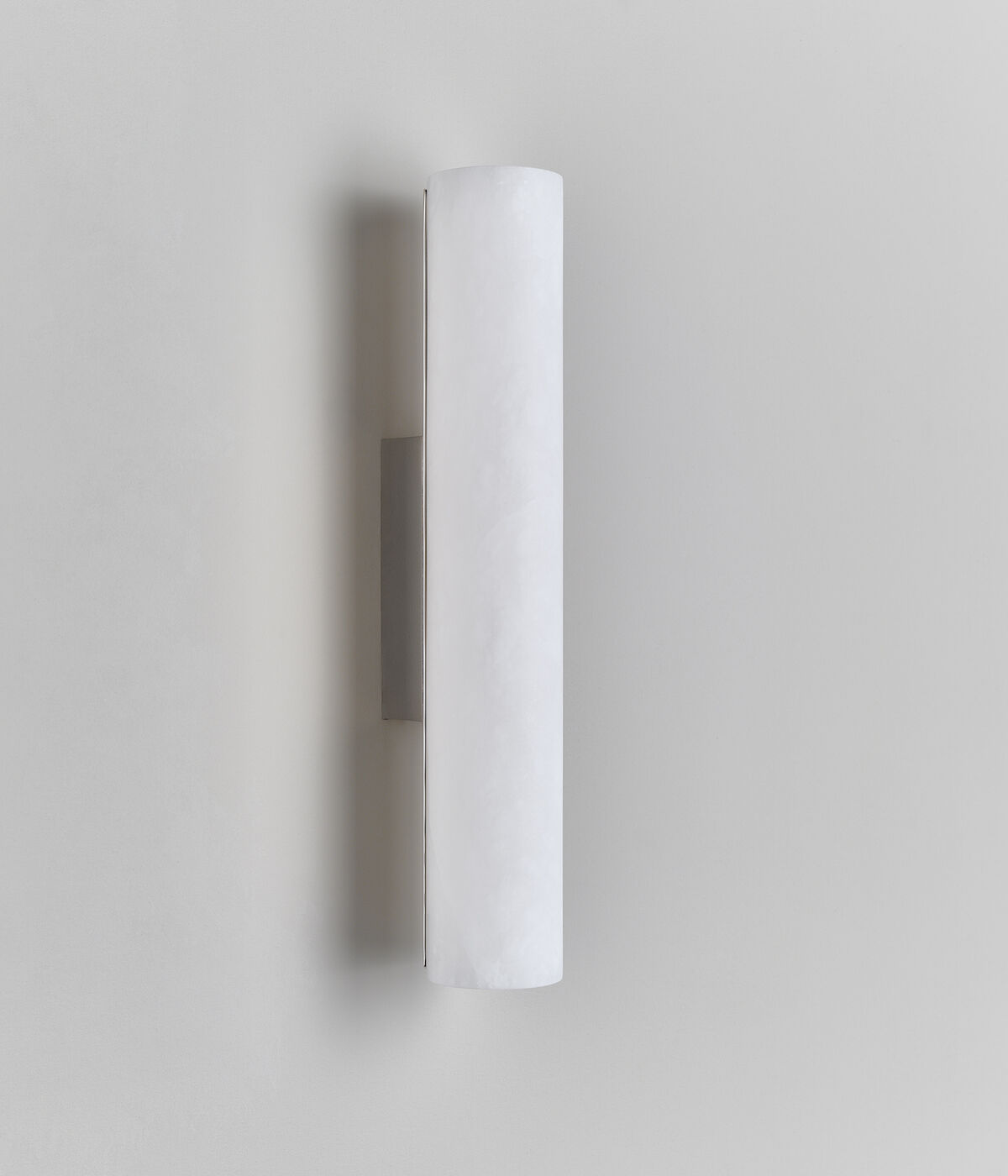 Lulworth Alabaster Vägglampa – Nickel, Mellan (H 50 cm)