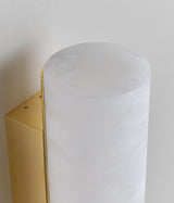 Lulworth Alabaster Vägglampa – Brass, Liten (H 30 cm), detalj