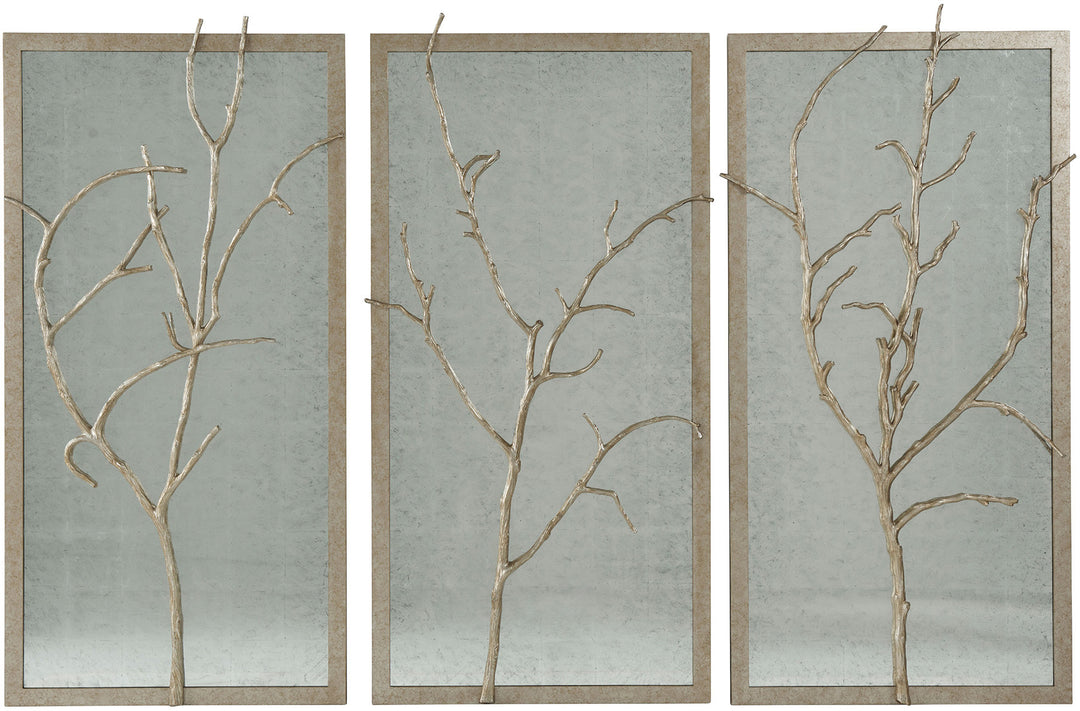 Wall Mirror Hawthorn Trio in Silver - undefined