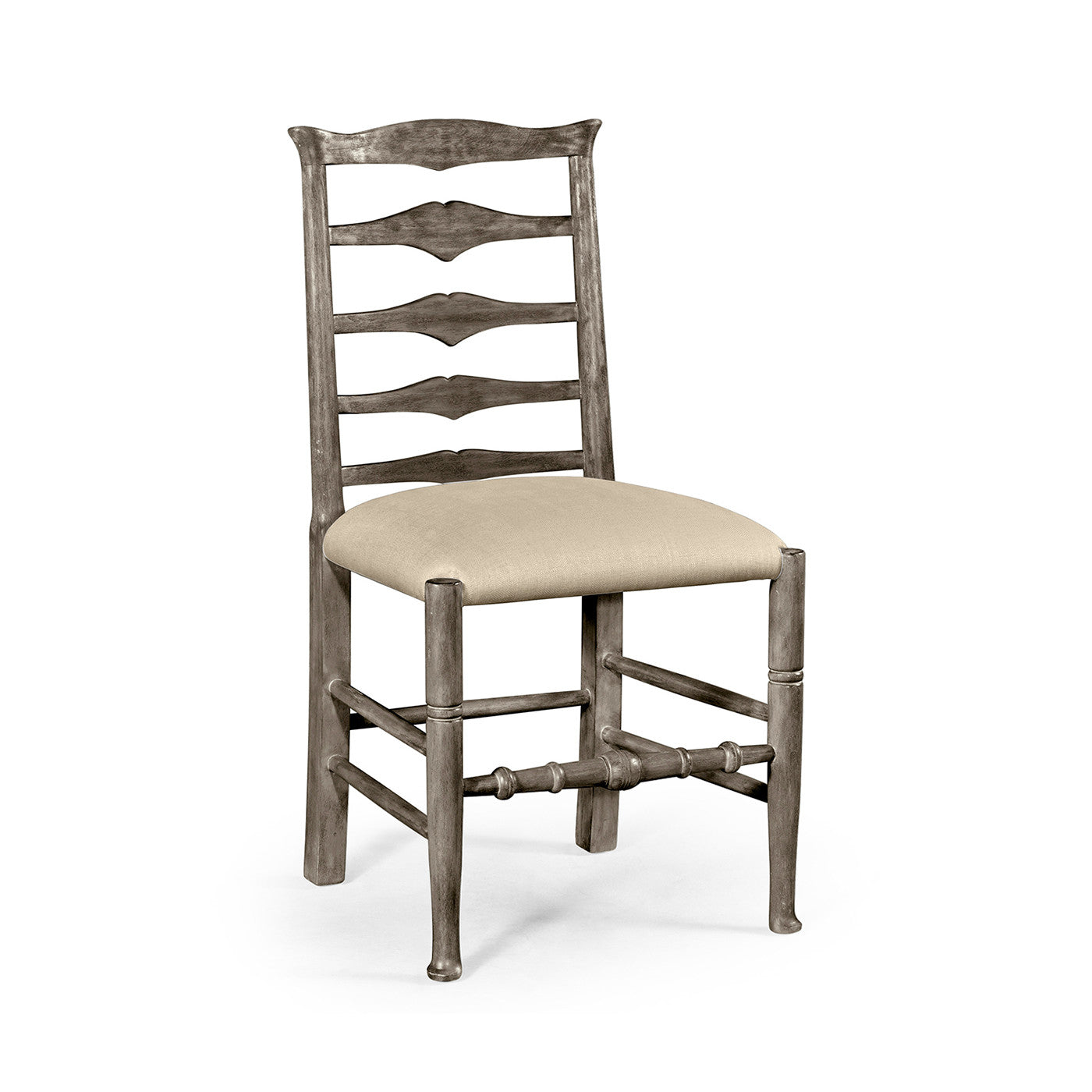 Casual Ladder Back Side Chair in Mazo - Antique Dark Grey - Jonathan Charles