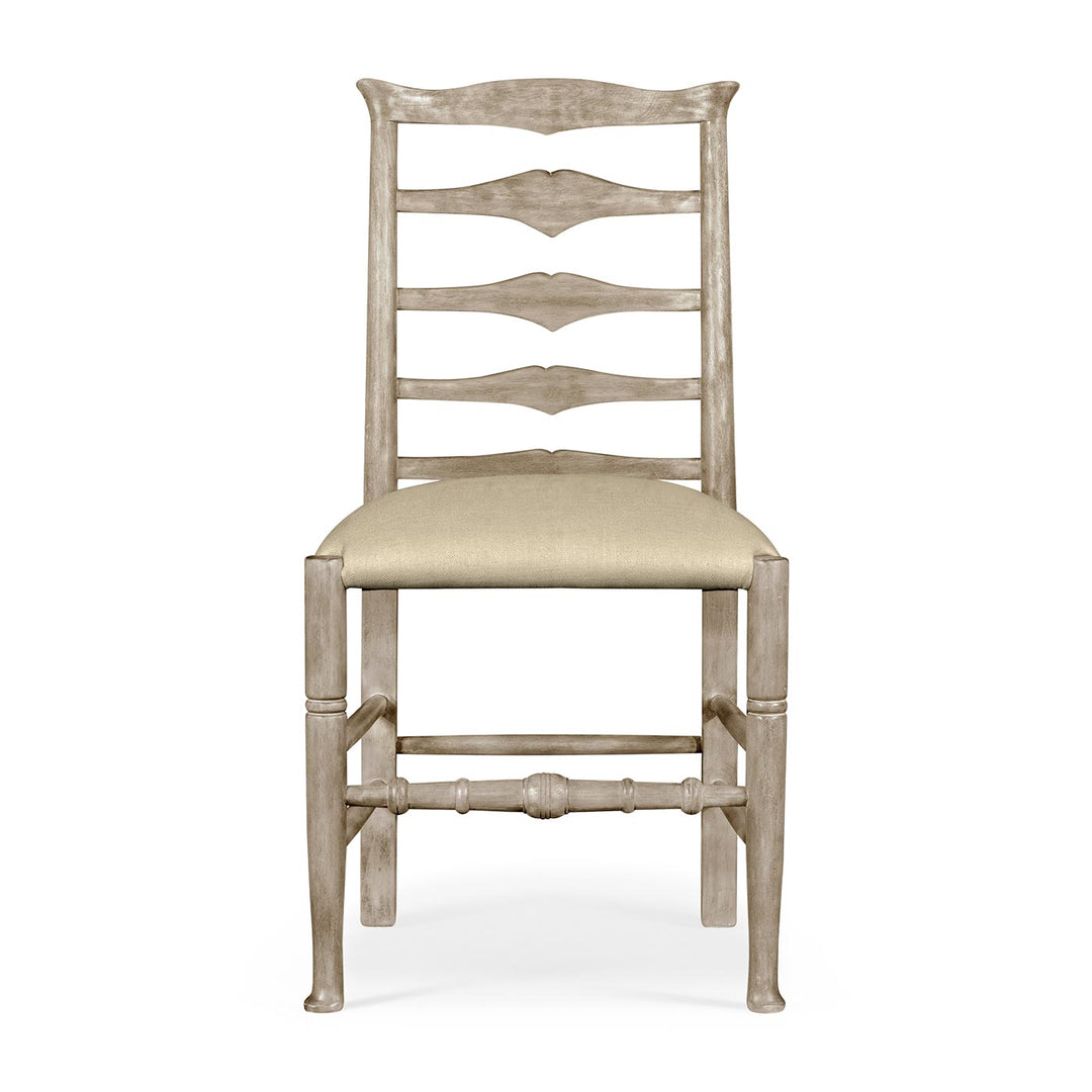 Casual Ladder Back Side Chair in Mazo - Rustic Grey - Jonathan Charles