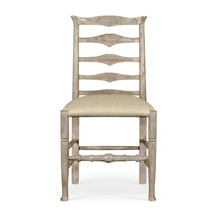 Casual Ladder Back Side Chair in Mazo - Rustic Grey - Jonathan Charles