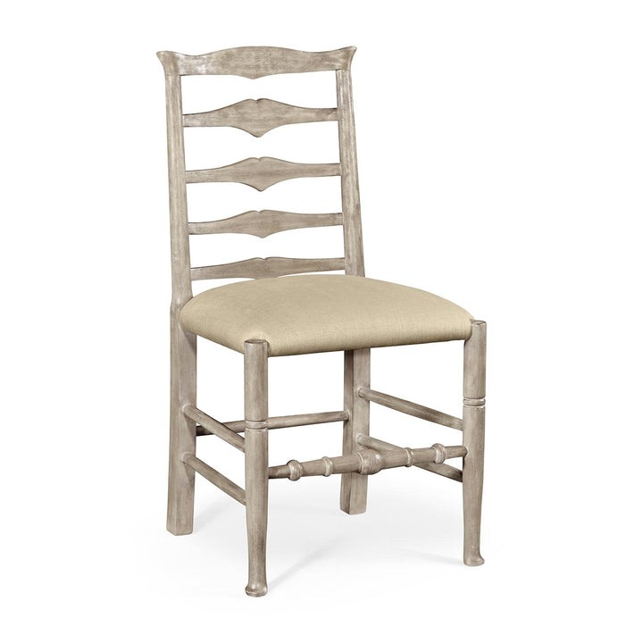 Casual Ladder Back Side Chair in Mazo - Rustic Grey - Jonathan Charles