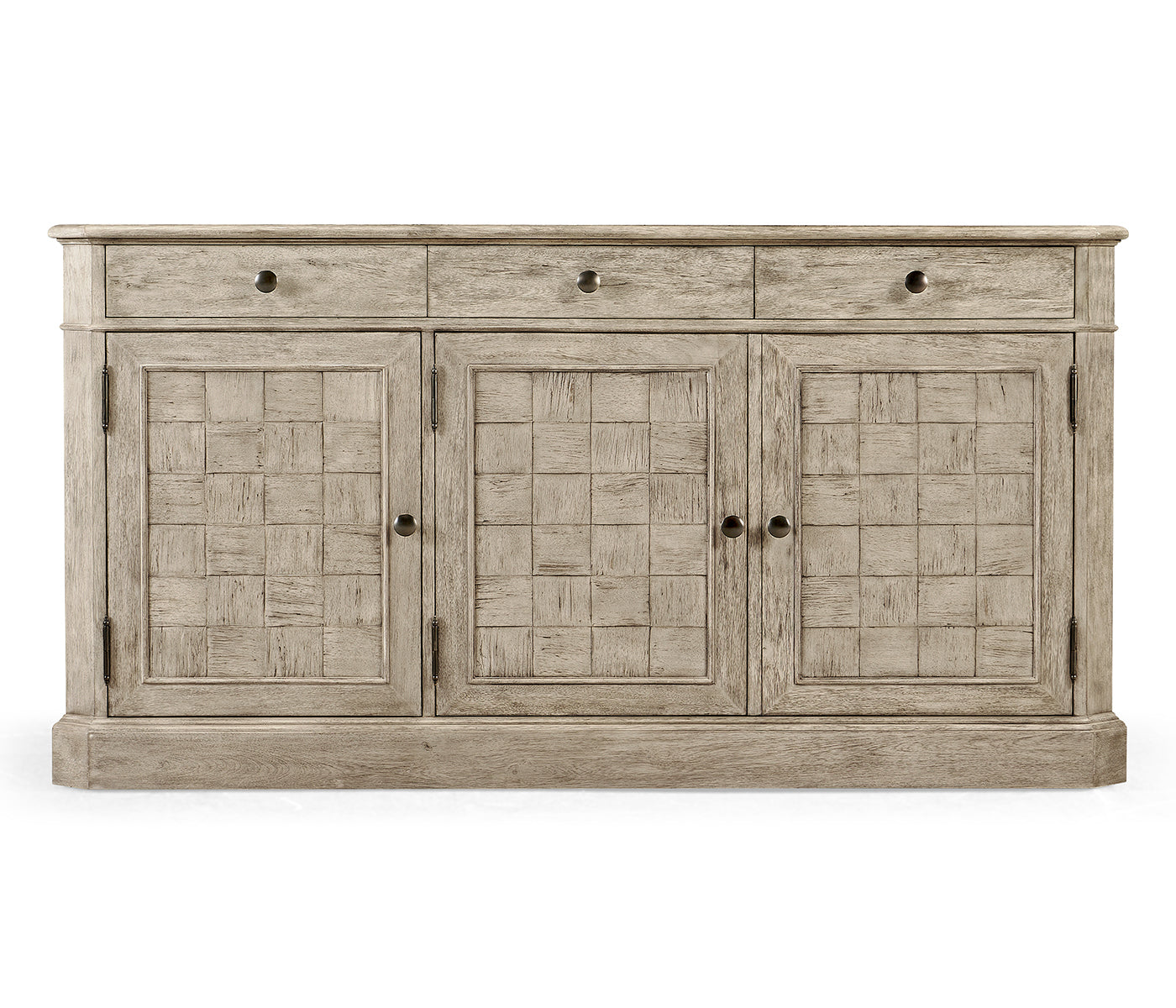 64" Rustic Grey Three Door Sideboard - Jonathan Charles