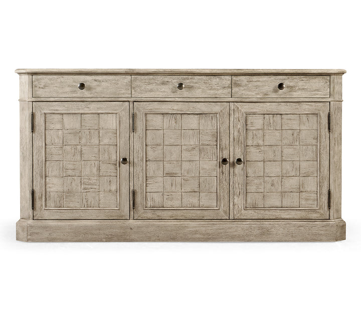 64" Rustic Grey Three Door Sideboard - Jonathan Charles