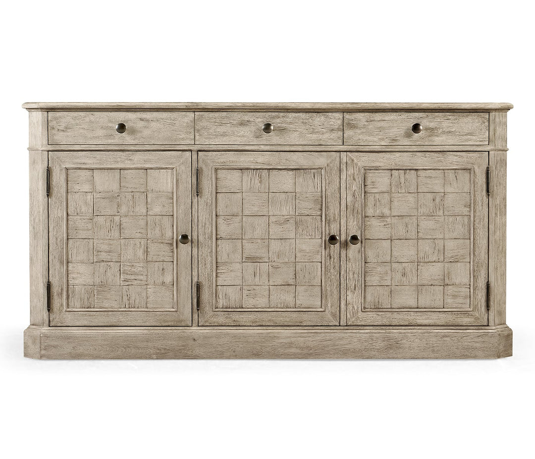 64" Rustic Grey Three Door Sideboard - Jonathan Charles