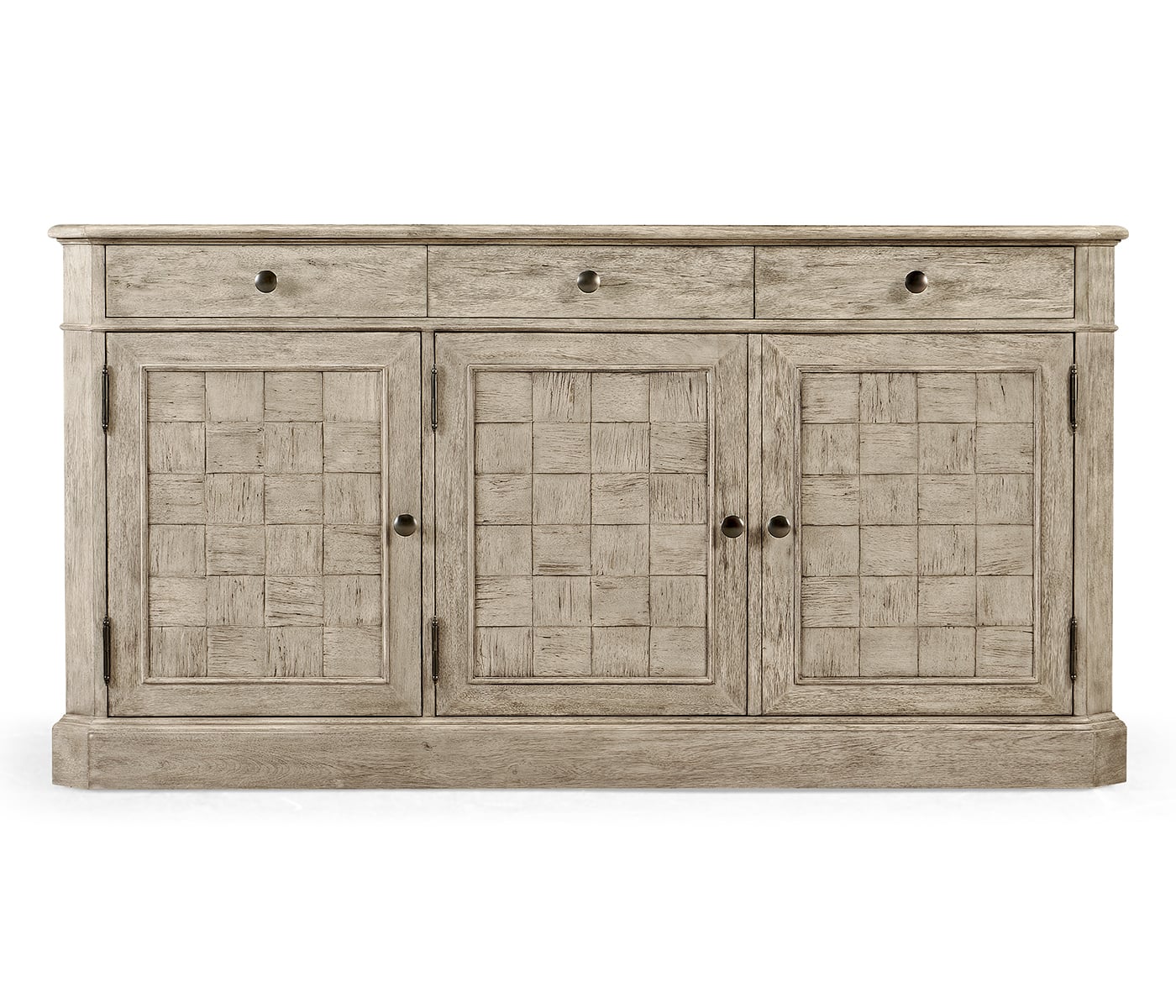 64" Rustic Grey Three Door Sideboard - Jonathan Charles