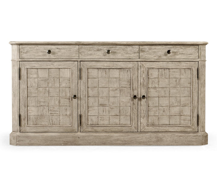 64" Rustic Grey Three Door Sideboard - Jonathan Charles