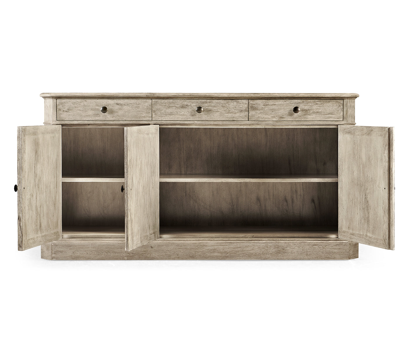 64" Rustic Grey Three Door Sideboard - Jonathan Charles