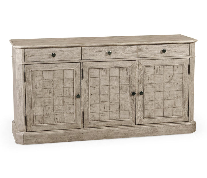 64" Rustic Grey Three Door Sideboard - Jonathan Charles