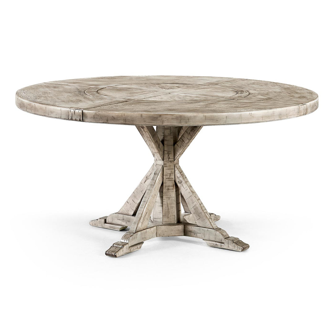 60" Circular Dining Table in Rustic Grey