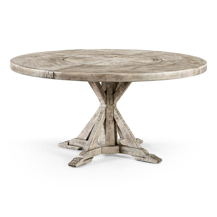 60" Circular Dining Table in Rustic Grey