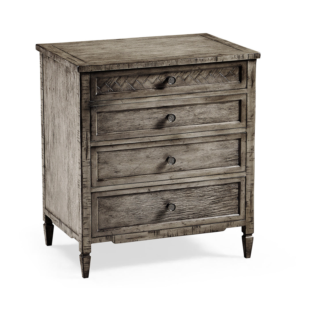 Small Chest of Drawers Rustic in Antique Dark Grey