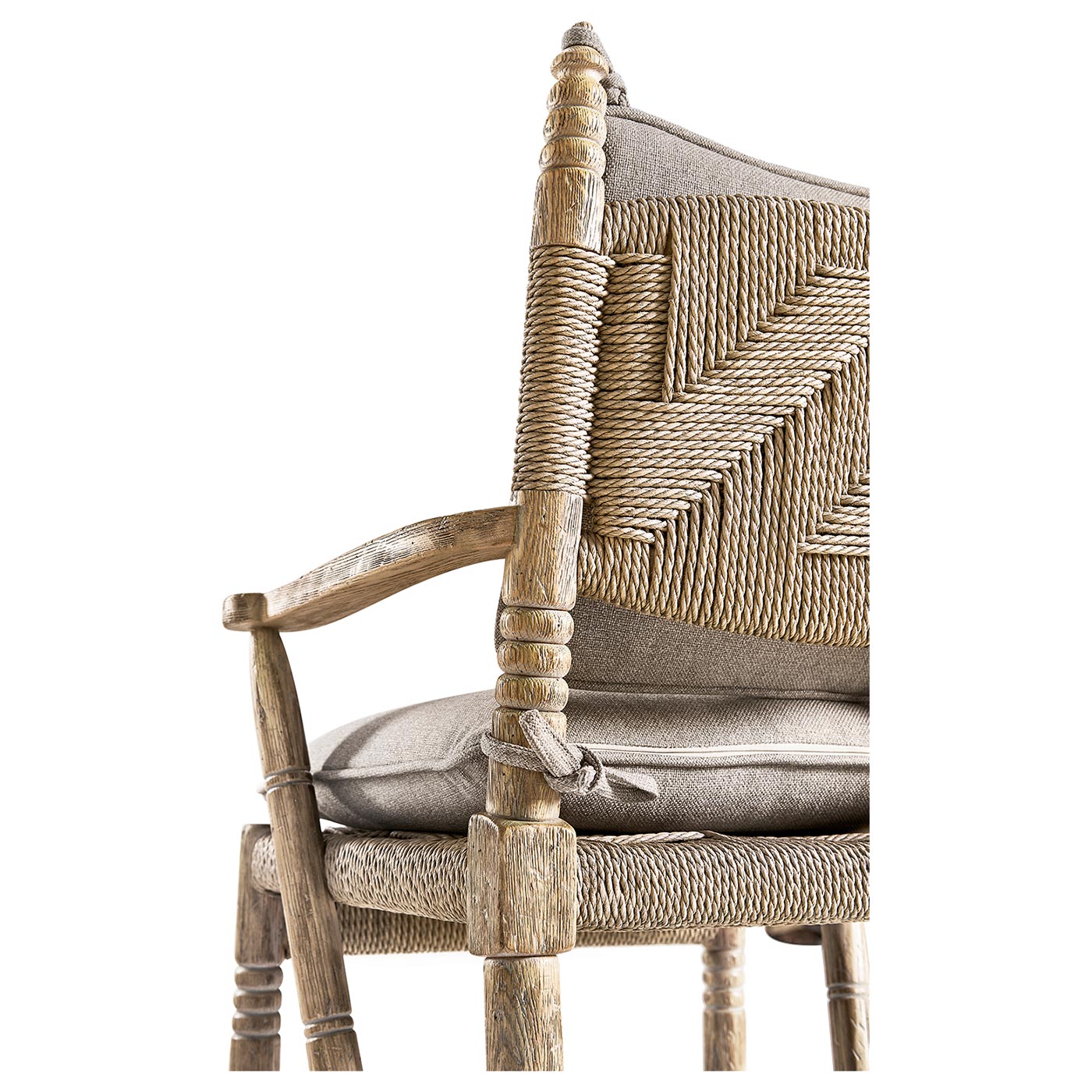 Sagehill Rush Seat Arm Dining Chair - Jonathan Charles