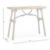 Caldera Console Table with Turned Legs - Jonathan Charles