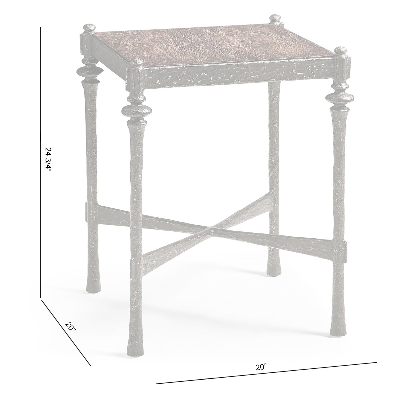 Caldera Square Side Table - Jonathan Charles