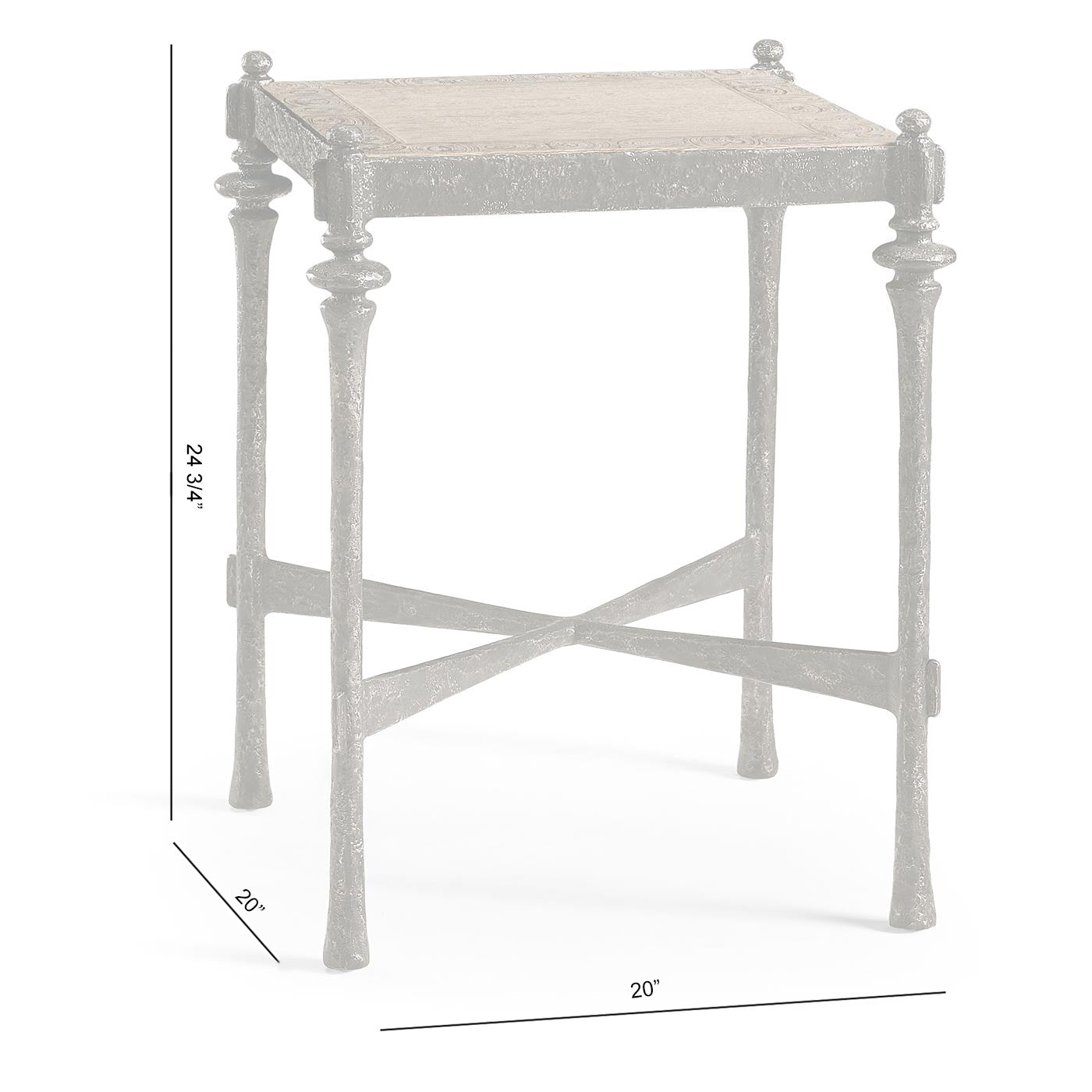Terravita Square Side Table - Jonathan Charles