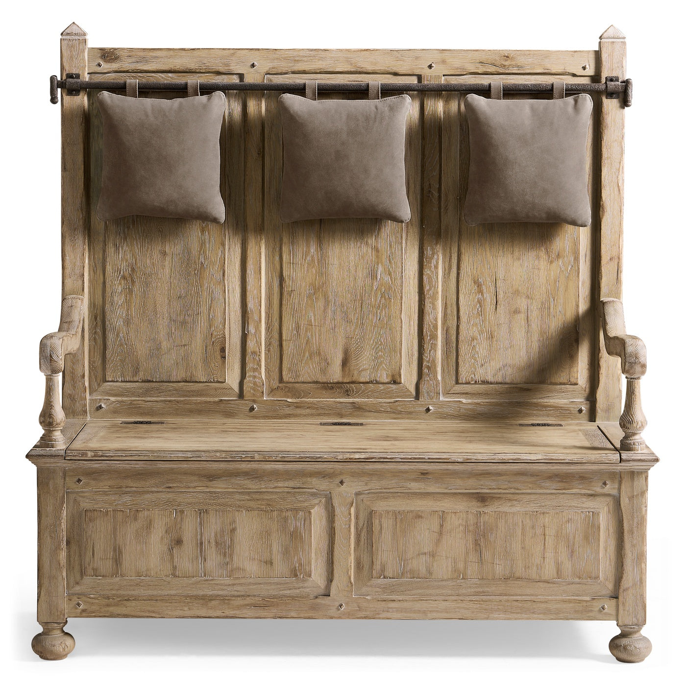 Sagehill Hall Bench in Leather - Jonathan Charles