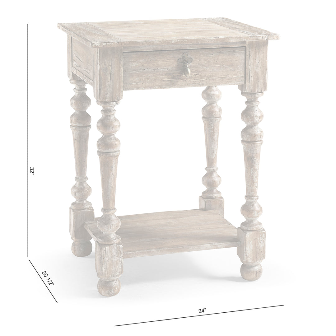 Caldera Narrow Bedside Table - Jonathan Charles