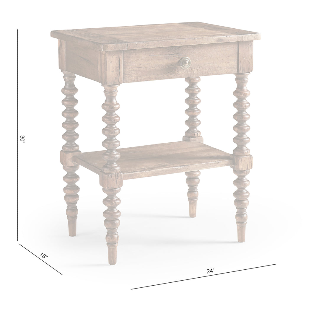Tamarisk Narrow Bedside Table - Jonathan Charles