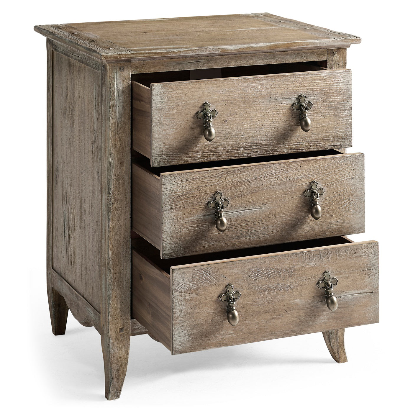 Caldera Three Drawer Bedside Table - Jonathan Charles