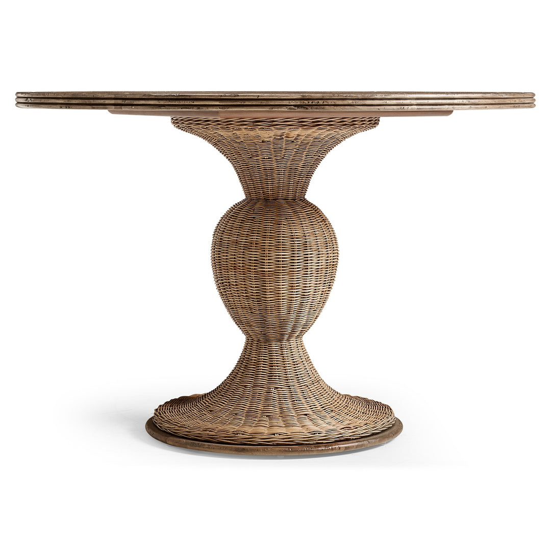 Palm Court Rattan Round Dining Table - Jonathan Charles