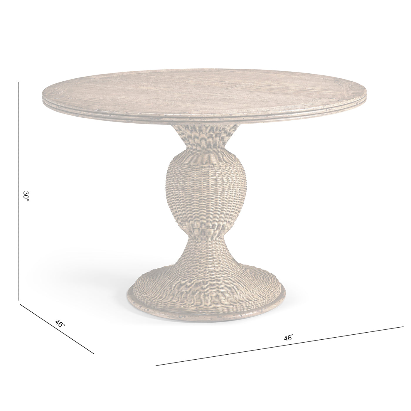 Palm Court Rattan Round Dining Table - Jonathan Charles