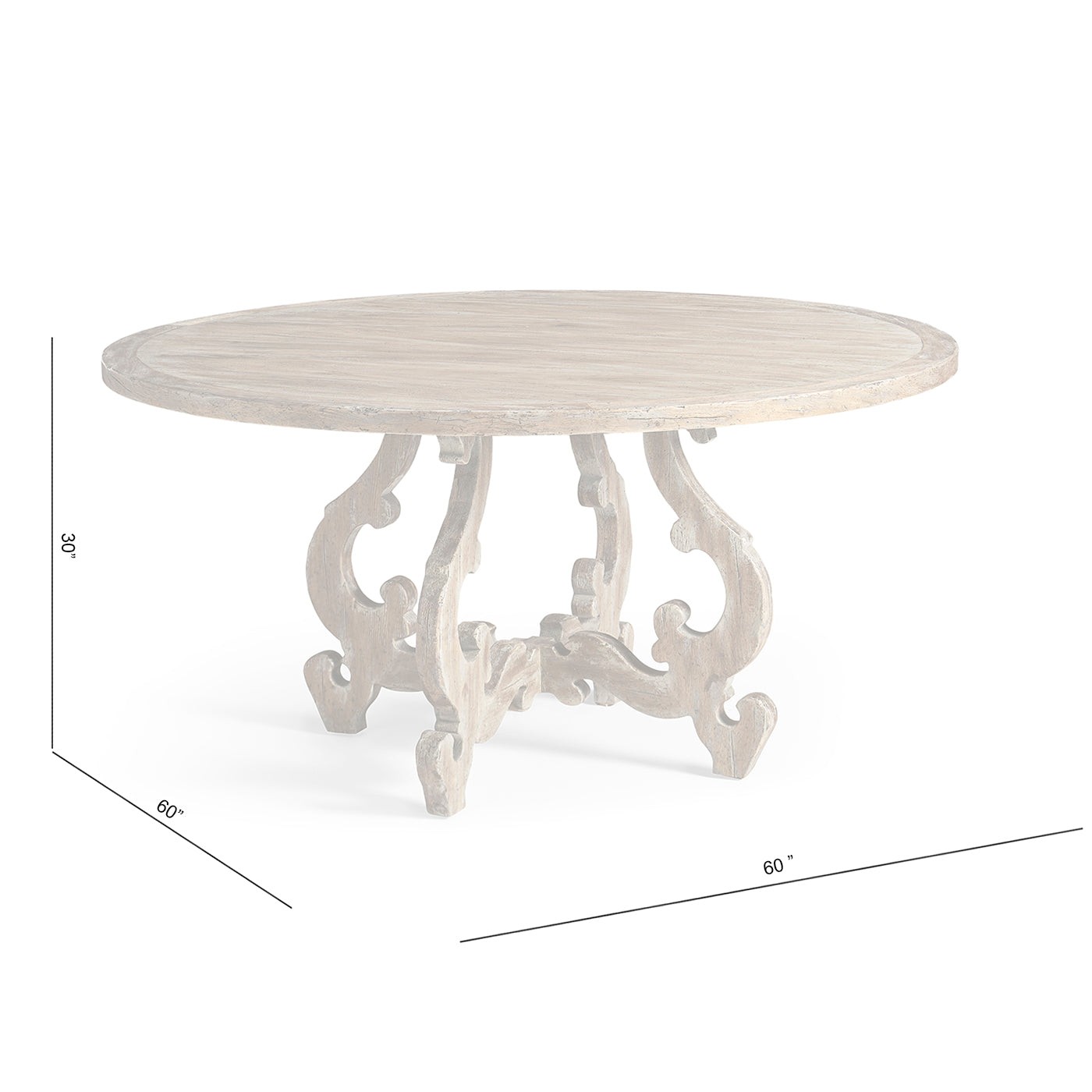 Caldera Round Dining Table 152cm - Jonathan Charles