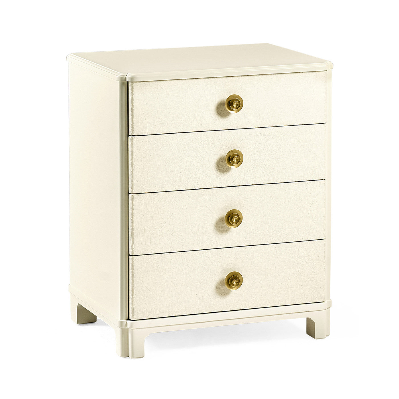 Small Chest of Four Drawers Crackle Ceramic Lacquer - Jonathan Charles