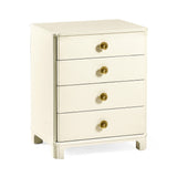 Small Chest of Four Drawers Crackle Ceramic Lacquer - Jonathan Charles
